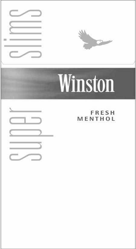 Paraqitja e markës Winston FRESH MENTHOL super slims