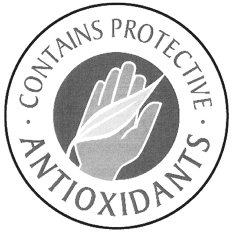 Paraqitja e markës CONTAINS PROTECTIVE ANTIOXIDANTS