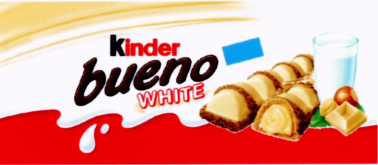 Paraqitja e markës kinder bueno WHITE
