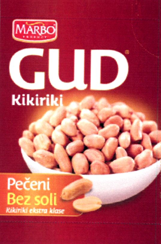 Paraqitja e markës MARBO GUD kikiriki Peceni Bez soli