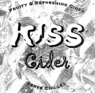 Paraqitja e markës KISS Cider FRUITY & REFRESHING CIDER SERVE CHILLED