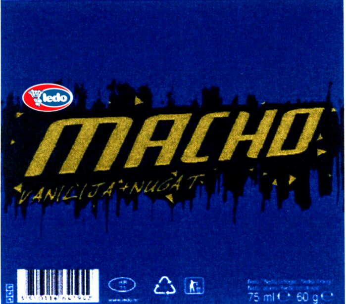 Paraqitja e markës ledo MACHO VANILIJA + NUGAT