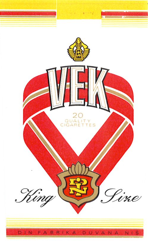Paraqitja e markës VEK 20 QUALITY CIGARETTES King Size