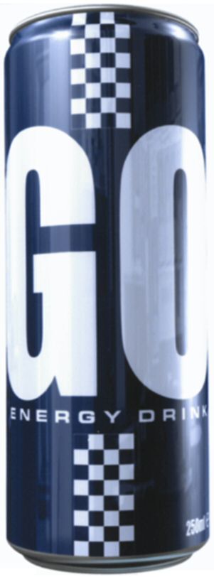 Paraqitja e markës GO ENERGY DRINK