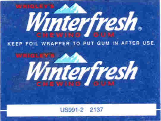 Paraqitja e markës WRIGLEY'S WINTERFRESH