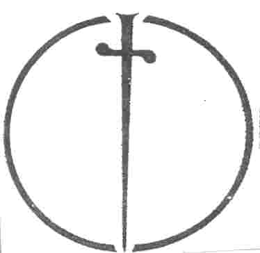 Paraqitja e markës SWORD IN SPLIT CIRCLE