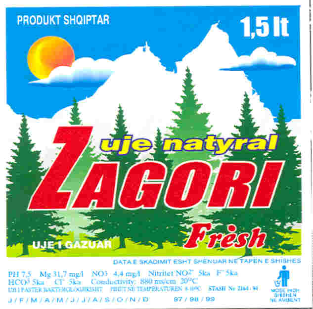 Paraqitja e markës ZAGORI FRESH