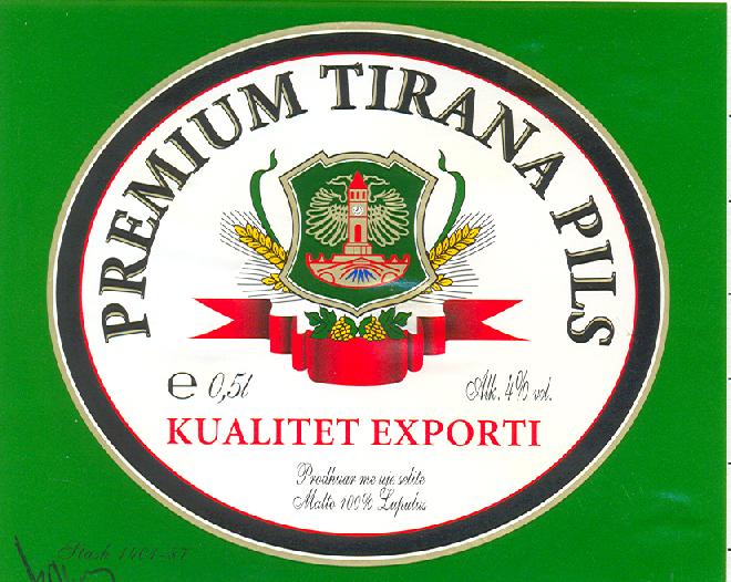 Paraqitja e markës PREMIUM TIRANA PILS
