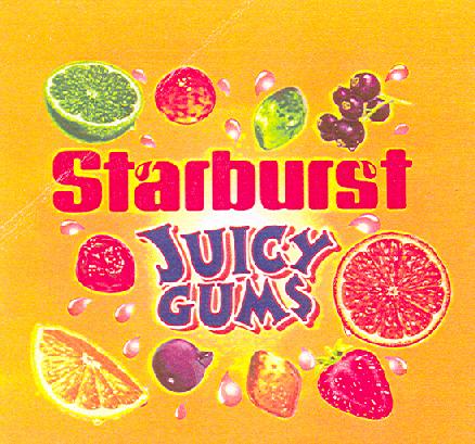 Paraqitja e markës STARBURST JUICY GUMS