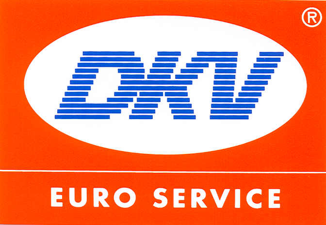Paraqitja e markës DKV EURO SERVICE (e kuqe, blu, e bardhe)