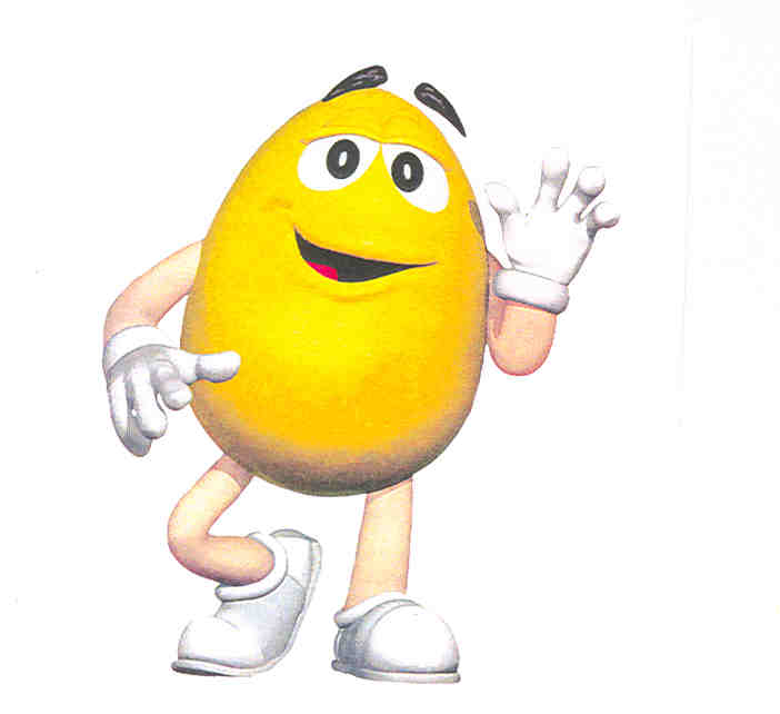 Paraqitja e markës YELLOW M&M'S CHARACTER WITHOUT "M" (VIZATIM)