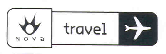 Paraqitja e markës NOVA TRAVEL aeroplan