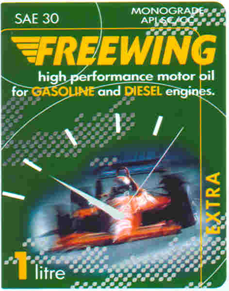 Paraqitja e markës FREEWING & figure (jeshile; portokalli)