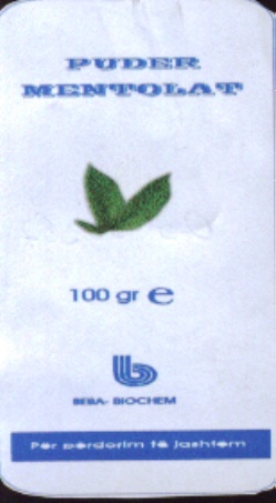 Paraqitja e markës PUDER MENTOLAT