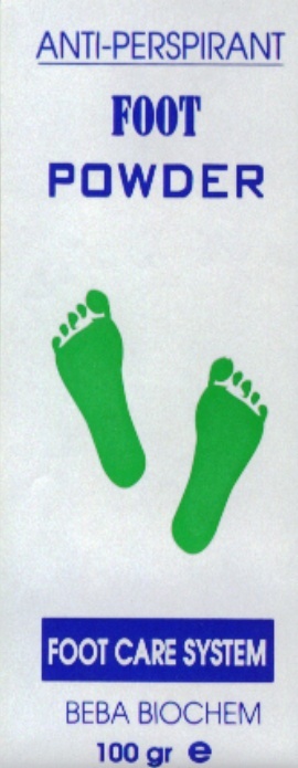 Paraqitja e markës BEBA FOOT POWDER