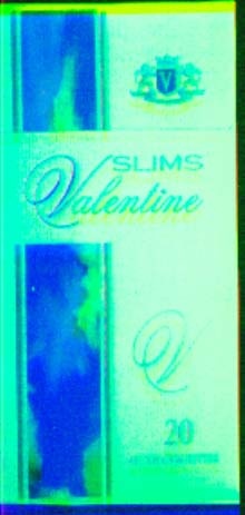 Paraqitja e markës VALENTINE SLIMS