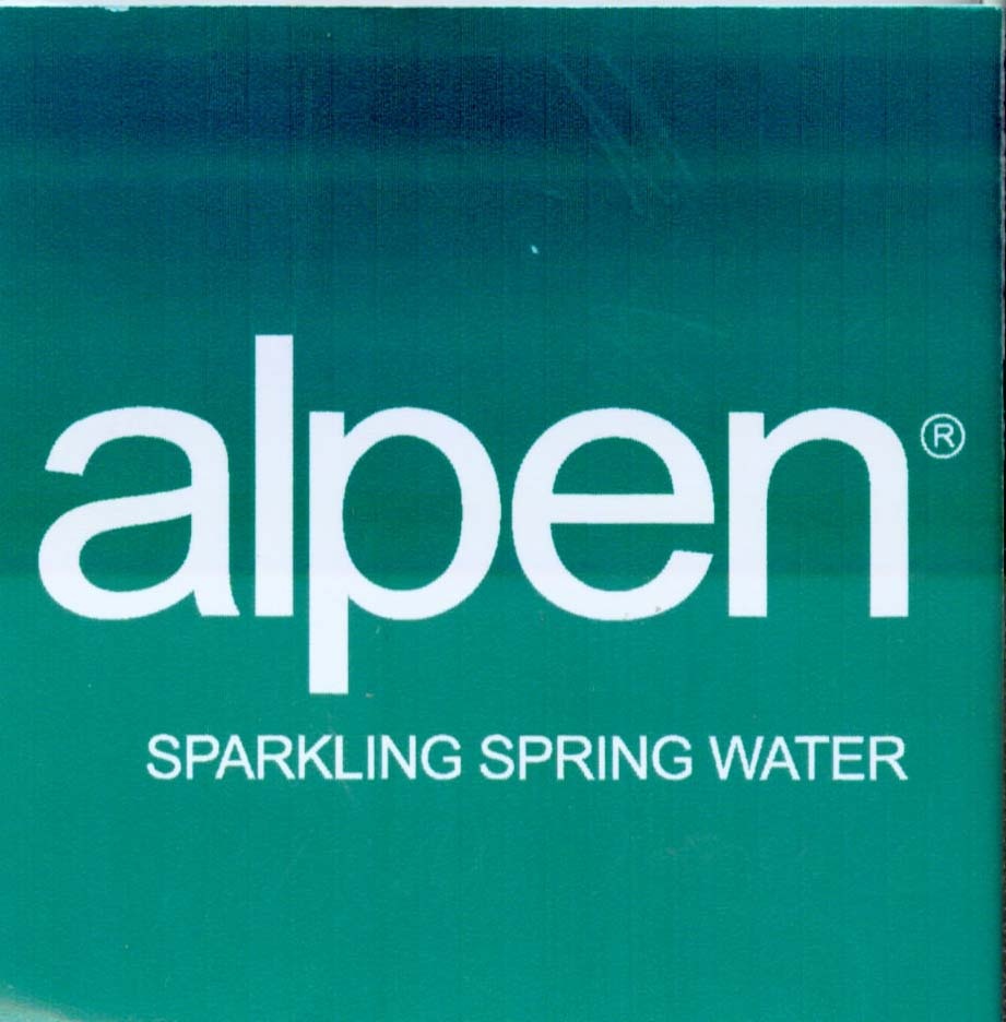 Paraqitja e markës alpen sparking spring water