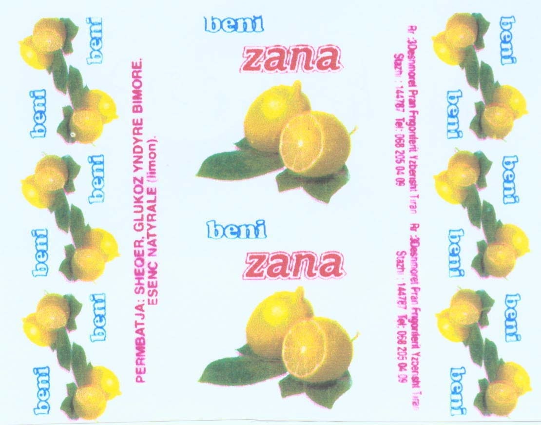 Paraqitja e markës beni ZANA