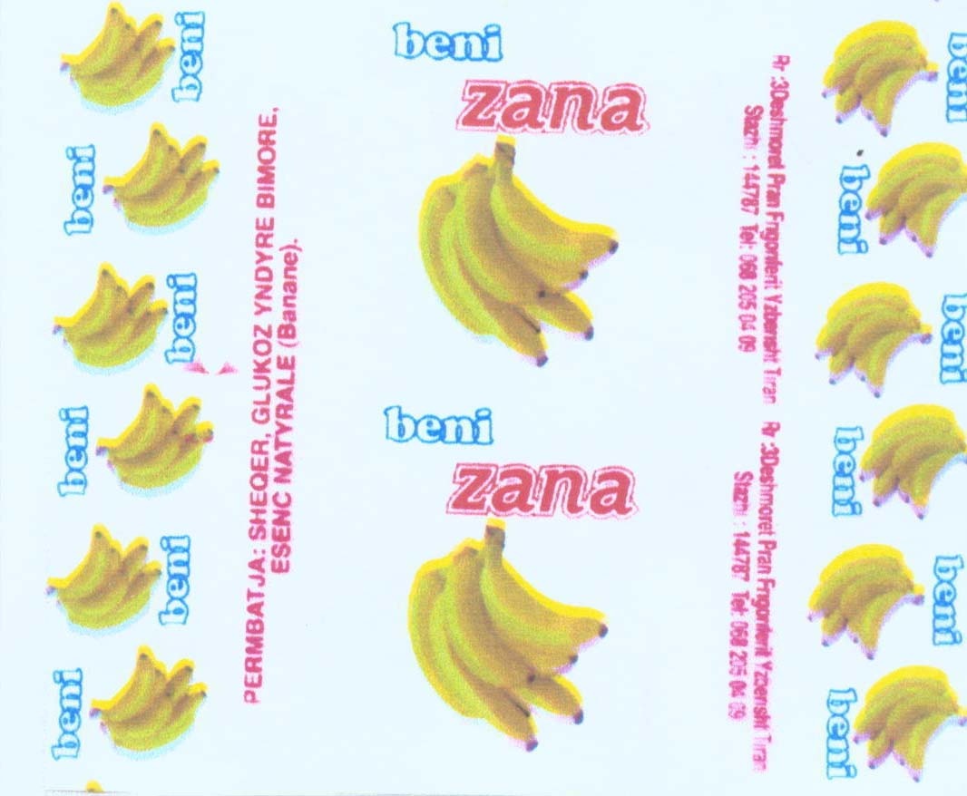 Paraqitja e markës beni ZANA