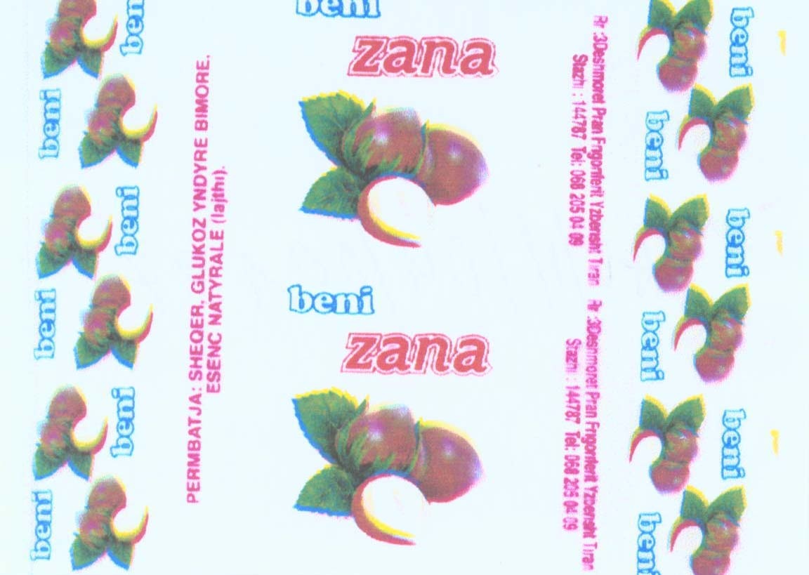 Paraqitja e markës beni ZANA