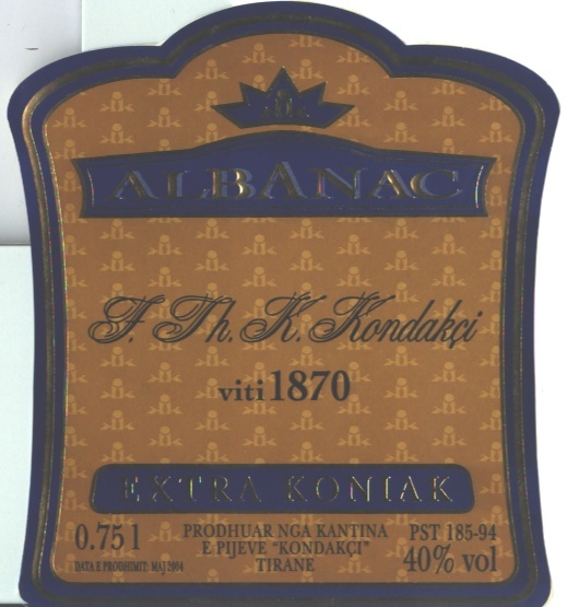 Paraqitja e markës ALBANAC F. TH. K. KONDAKCI viti 1870