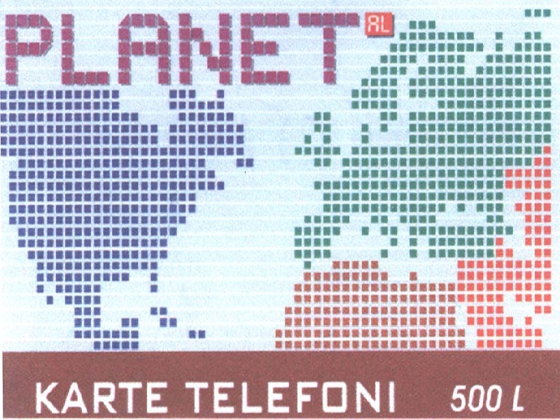 Paraqitja e markës PLANET AL KARTE TELEFONI