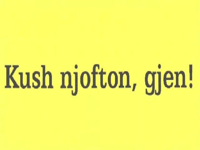 Paraqitja e markës KUSH NJOFTON, GJEN