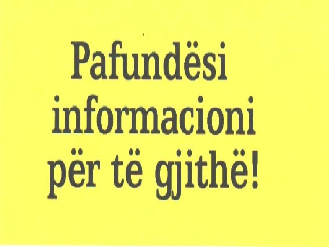 Paraqitja e markës PAFUNDESI INFORMACIONI PER TE GJITHE