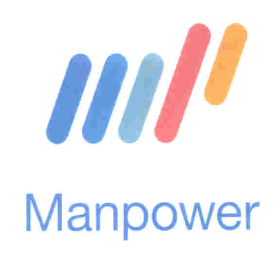 Paraqitja e markës MANPOWER & COLORED LOGO