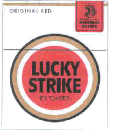 Paraqitja e markës LUCKY STRIKE ORIGINAL RED