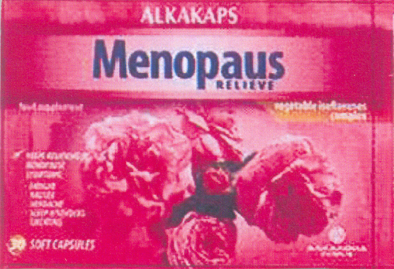 Paraqitja e markës ALKAKAPS MENOPAUS RELIEVE