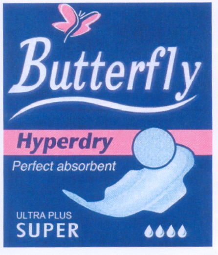 Paraqitja e markës BUTTERFLY HYPERDRY ULTRA PLUS SUPER