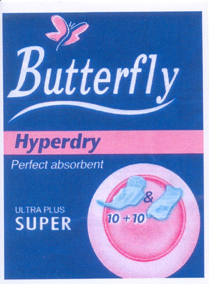 Paraqitja e markës BUTTERFLY HYPERDRY ULTRA PLUS SUPER