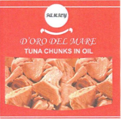 Paraqitja e markës FAMILY TUNA -D'ORO DEL MARE