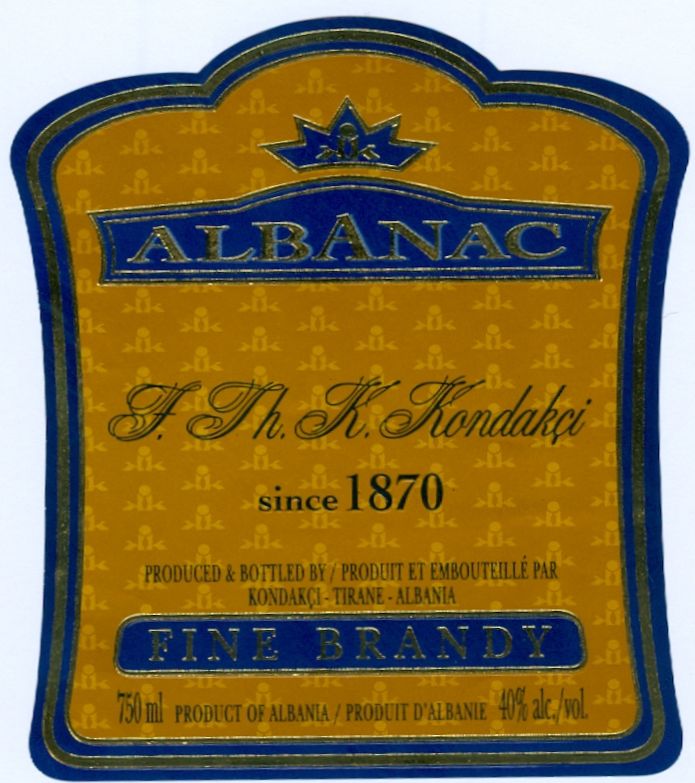 Paraqitja e markës ALBANAC F.TH.K.KONDAKCI viti 1870