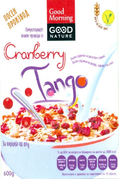 Paraqitja e markës GOOD MORNING GOOD NATURE CRANBERRY TANGO
