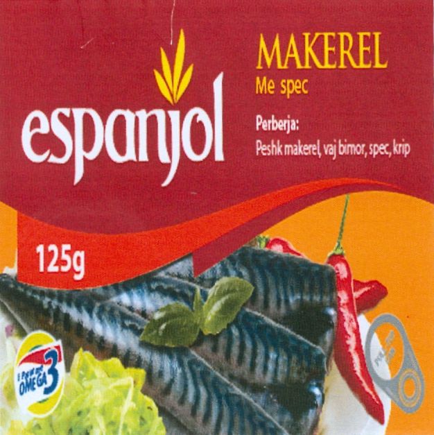 Paraqitja e markës Espanjol Makerel me spec