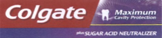 Paraqitja e markës COLGATE MAXIMUM CAVITY PROTECTION PLUS SUGAR ACID NEUTRALIZER