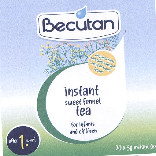 Paraqitja e markës BECUTAN instant sweet fennel tea