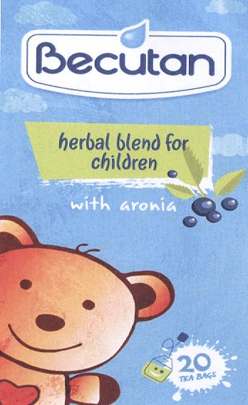 Paraqitja e markës Becutan herbal blend for children with aronia