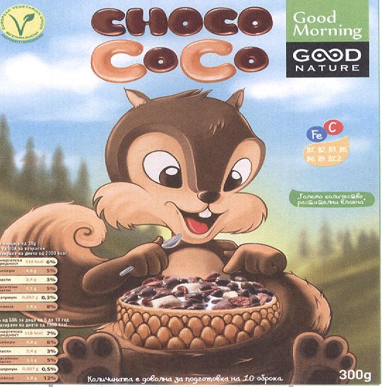Paraqitja e markës GOOD MORNING GOOD NATURE
CHOCO COCO