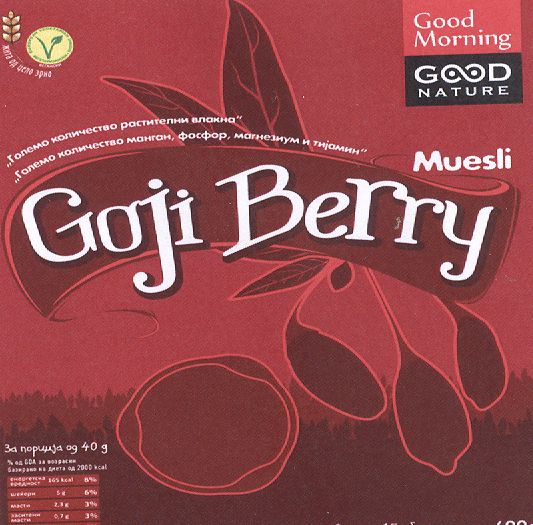 Paraqitja e markës GOOD Morning GOOD Nature Goji Berry