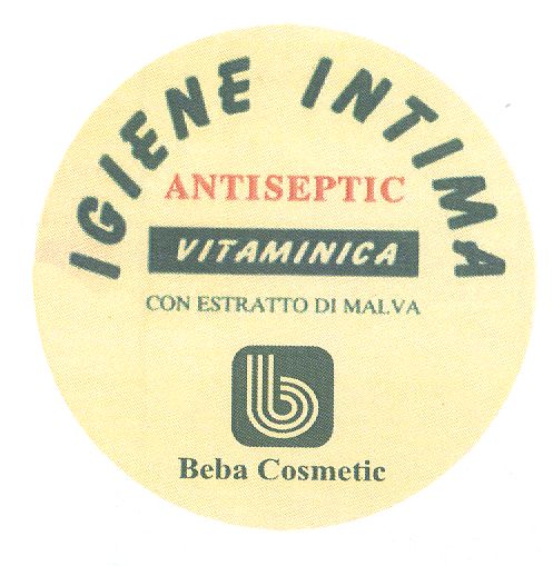 Paraqitja e markës Beba Cosmetic
Igene Intima; Antiseptic; Vitaminica; Con Estratto di Malva