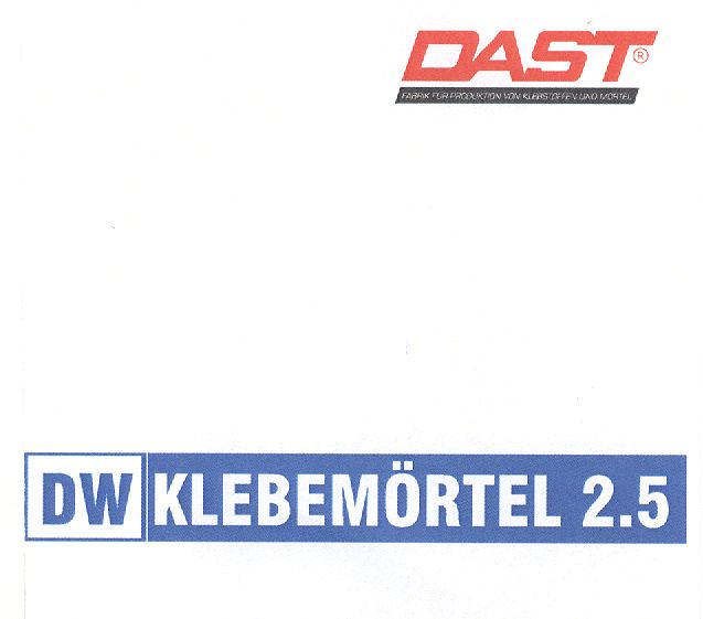 Paraqitja e markës Dw Klebemörtel 2.5