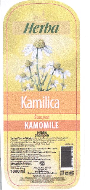 Paraqitja e markës HERBA Kamilica