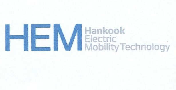 Die Wiedergabe der Marke HEM Hankook Electric Mobility Technology