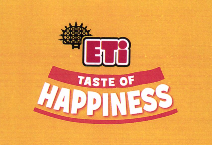 Paraqitja e markës ETI TASTE OF HAPPINESS