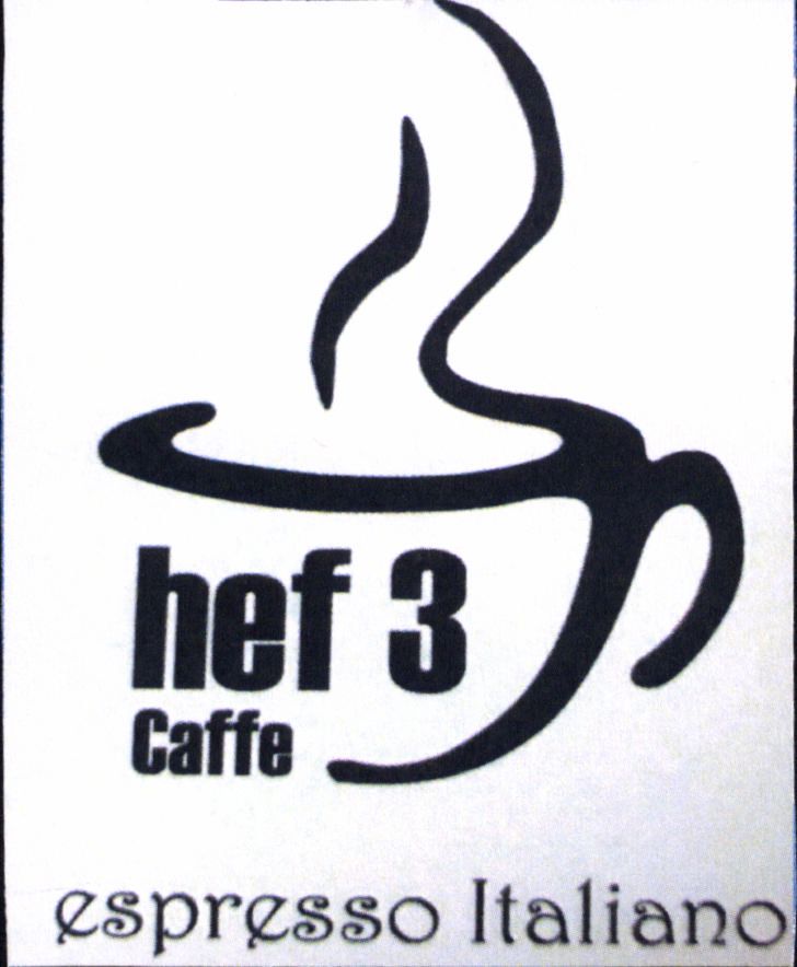 Paraqitja e markës HEF 3 CAFFE