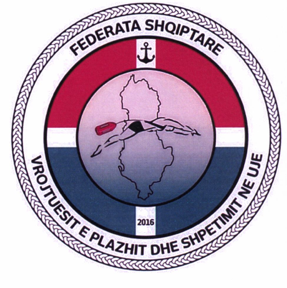 Paraqitja e markës FEDERATA SHQIPTARE VROJTUESIT E PLAZHIT DHE SHPETIMIT NE UJE