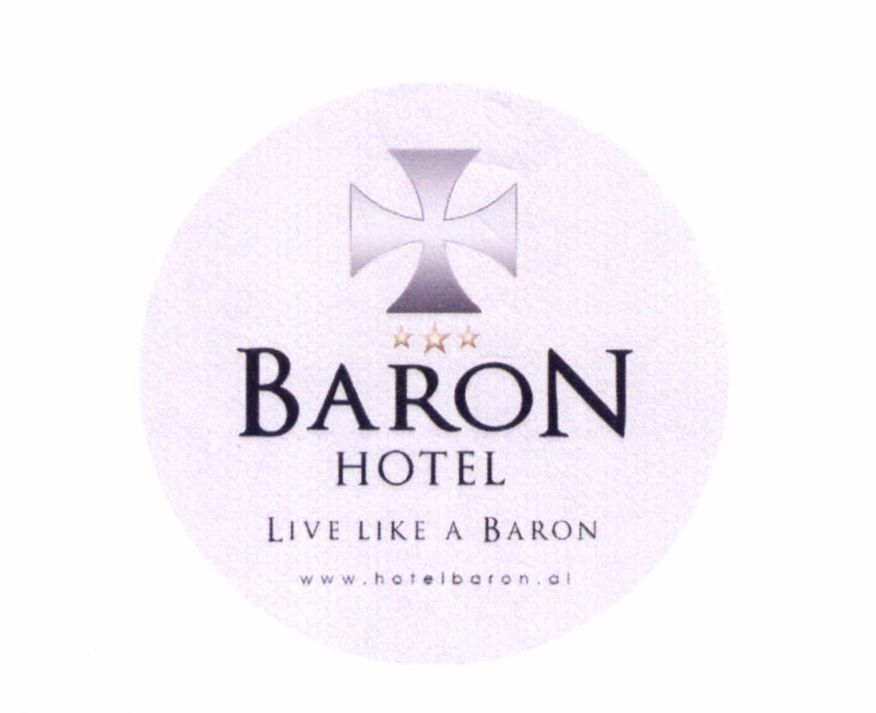 Paraqitja e markës Baron Hotel Live Like a Baron www.hotelbaron.al